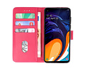 BAOHU Hoesje Geschikt voor Samsung Galaxy A60 - Kaarthouder Book Case Telefoonhoesje - Roze