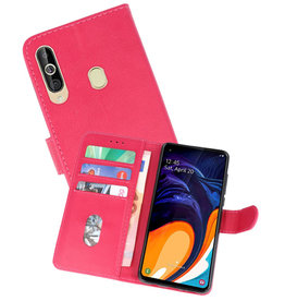 Samsung Galaxy A60 Hoesje Kaarthouder Book Case Telefoonhoesje Roze