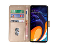 BAOHU Hoesje Geschikt voor Samsung Galaxy A60 - Kaarthouder Book Case Telefoonhoesje - Goud
