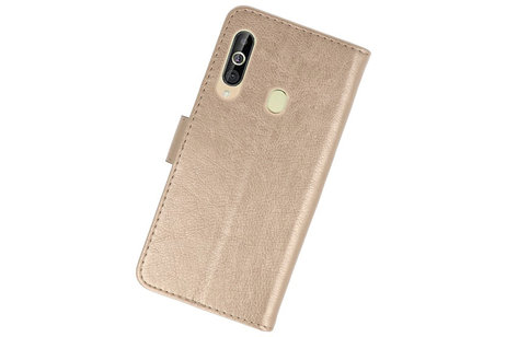 BAOHU Hoesje Geschikt voor Samsung Galaxy A60 - Kaarthouder Book Case Telefoonhoesje - Goud