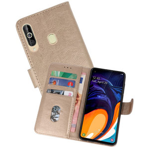 BAOHU Hoesje Geschikt voor Samsung Galaxy A60 - Kaarthouder Book Case Telefoonhoesje - Goud