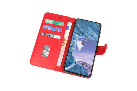 BAOHU Hoesje Geschikt voor de Nokia X71 - Kaarthouder Book Case Telefoonhoesje - Rood