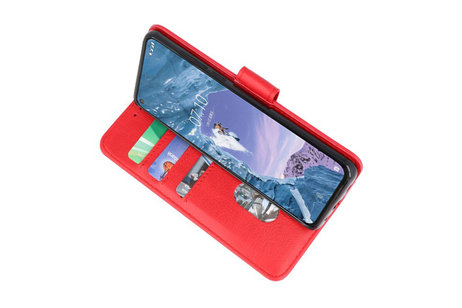 BAOHU Hoesje Geschikt voor de Nokia X71 - Kaarthouder Book Case Telefoonhoesje - Rood