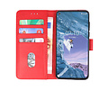 BAOHU Hoesje Geschikt voor de Nokia X71 - Kaarthouder Book Case Telefoonhoesje - Rood