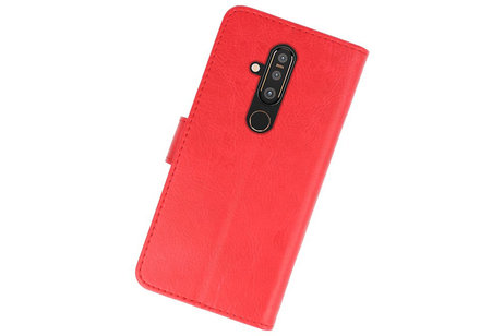 BAOHU Hoesje Geschikt voor de Nokia X71 - Kaarthouder Book Case Telefoonhoesje - Rood