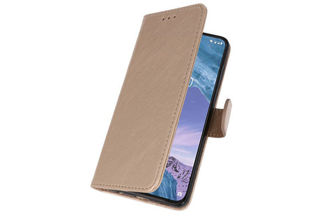 BAOHU Hoesje Geschikt voor de Nokia X71 - Kaarthouder Book Case Telefoonhoesje - Goud