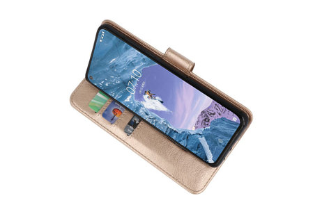 BAOHU Hoesje Geschikt voor de Nokia X71 - Kaarthouder Book Case Telefoonhoesje - Goud