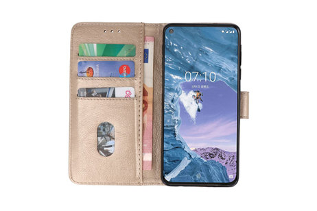BAOHU Hoesje Geschikt voor de Nokia X71 - Kaarthouder Book Case Telefoonhoesje - Goud