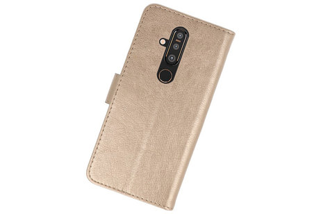 BAOHU Hoesje Geschikt voor de Nokia X71 - Kaarthouder Book Case Telefoonhoesje - Goud