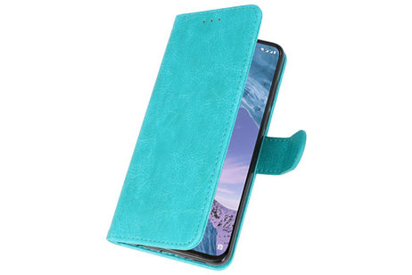 Hoesje Geschikt voor de Nokia X71 - Kaarthouder Book Case Telefoonhoesje - Groen