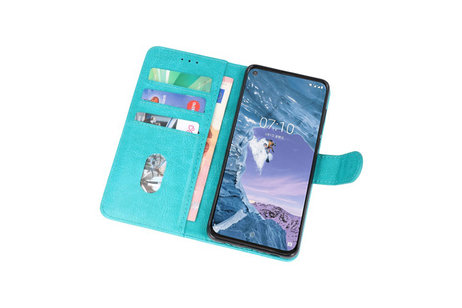 BAOHU Hoesje Geschikt voor de Nokia X71 - Kaarthouder Book Case Telefoonhoesje - Groen
