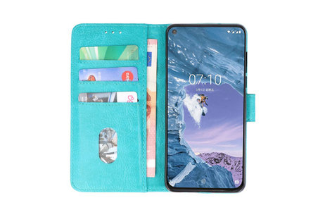 BAOHU Hoesje Geschikt voor de Nokia X71 - Kaarthouder Book Case Telefoonhoesje - Groen