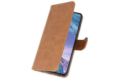 BAOHU Hoesje Geschikt voor de Nokia X71 - Kaarthouder Book Case Telefoonhoesje - Bruin