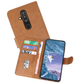 BAOHU Nokia X71 Hoesje Kaarthouder Book Case Telefoonhoesje Bruin