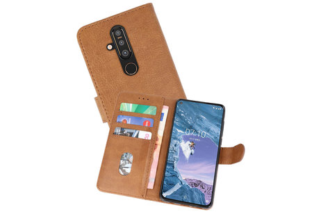 BAOHU Hoesje Geschikt voor de Nokia X71 - Kaarthouder Book Case Telefoonhoesje - Bruin