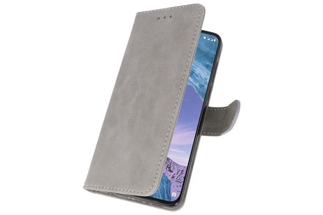 BAOHU Hoesje Geschikt voor de Nokia X71 - Kaarthouder Book Case Telefoonhoesje - Grijs