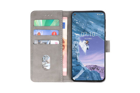 BAOHU Hoesje Geschikt voor de Nokia X71 - Kaarthouder Book Case Telefoonhoesje - Grijs