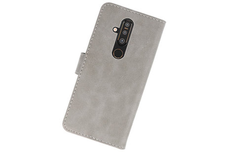 BAOHU Hoesje Geschikt voor de Nokia X71 - Kaarthouder Book Case Telefoonhoesje - Grijs