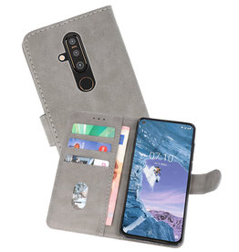 BAOHU Nokia X71 Hoesje Kaarthouder Book Case Telefoonhoesje Grijs