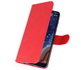 BAOHU Hoesje Geschikt voor de Nokia 9 PureView - Kaarthouder Book Case Telefoonhoesje - Rood