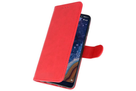 Hoesje Geschikt voor de Nokia 9 PureView - Kaarthouder Book Case Telefoonhoesje - Rood