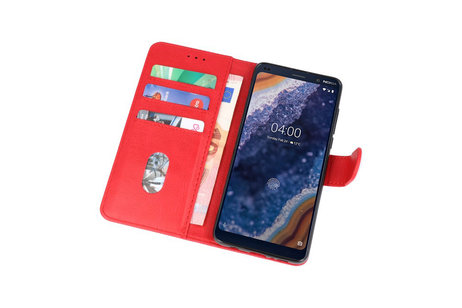 BAOHU Hoesje Geschikt voor de Nokia 9 PureView - Kaarthouder Book Case Telefoonhoesje - Rood