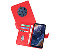 Hoesje Geschikt voor de Nokia 9 PureView - Kaarthouder Book Case Telefoonhoesje - Rood