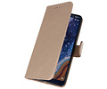BAOHU Hoesje Geschikt voor de Nokia 9 PureView - Kaarthouder Book Case Telefoonhoesje - Goud