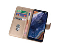 BAOHU Hoesje Geschikt voor de Nokia 9 PureView - Kaarthouder Book Case Telefoonhoesje - Goud