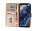 BAOHU Hoesje Geschikt voor de Nokia 9 PureView - Kaarthouder Book Case Telefoonhoesje - Goud
