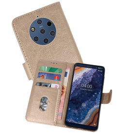 BAOHU Nokia 9 PureView Hoesje Kaarthouder Book Case Telefoonhoesje Goud