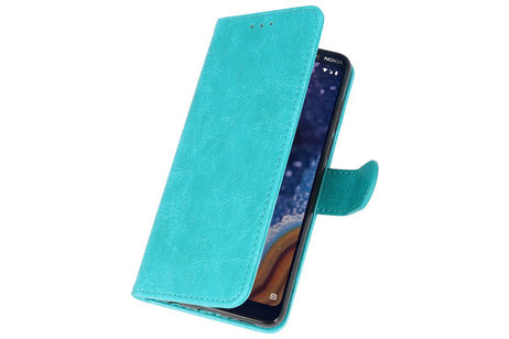 Hoesje Geschikt voor de Nokia 9 PureView - Kaarthouder Book Case Telefoonhoesje - Groen