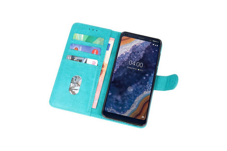 BAOHU Hoesje Geschikt voor de Nokia 9 PureView - Kaarthouder Book Case Telefoonhoesje - Groen
