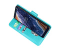 BAOHU Hoesje Geschikt voor de Nokia 9 PureView - Kaarthouder Book Case Telefoonhoesje - Groen