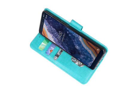 BAOHU Hoesje Geschikt voor de Nokia 9 PureView - Kaarthouder Book Case Telefoonhoesje - Groen