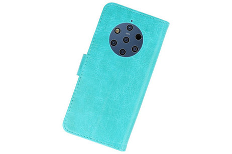 BAOHU Hoesje Geschikt voor de Nokia 9 PureView - Kaarthouder Book Case Telefoonhoesje - Groen