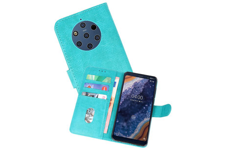 BAOHU Hoesje Geschikt voor de Nokia 9 PureView - Kaarthouder Book Case Telefoonhoesje - Groen
