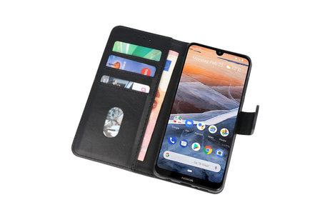 BAOHU Hoesje Geschikt voor Nokia 3.2 - Kaarthouder Book Case Telefoonhoesje - Zwart
