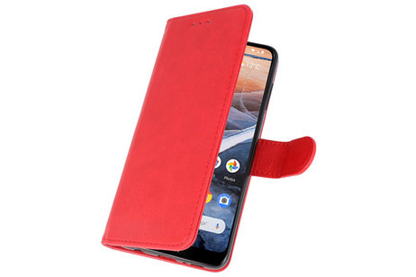 BAOHU Hoesje Geschikt voor Nokia 3.2 - Kaarthouder Book Case Telefoonhoesje - Rood