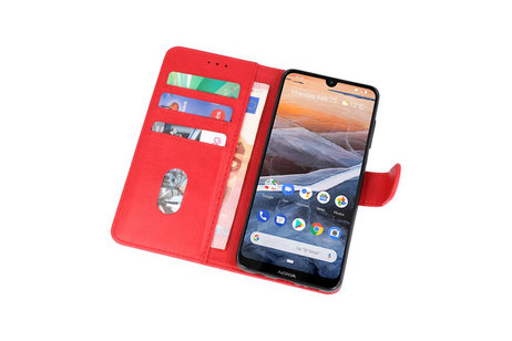 Hoesje Geschikt voor Nokia 3.2 - Kaarthouder Book Case Telefoonhoesje - Rood