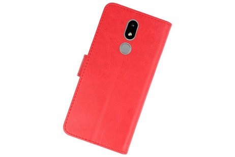 BAOHU Hoesje Geschikt voor Nokia 3.2 - Kaarthouder Book Case Telefoonhoesje - Rood