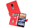 BAOHU Hoesje Geschikt voor Nokia 3.2 - Kaarthouder Book Case Telefoonhoesje - Rood