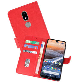 BAOHU Nokia 3.2 Hoesje Kaarthouder Book Case Telefoonhoesje Rood