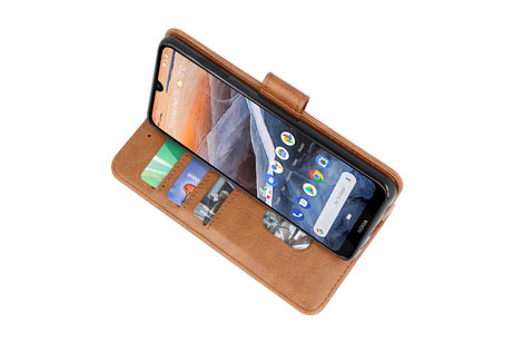 BAOHU Hoesje Geschikt voor Nokia 3.2 - Kaarthouder Book Case Telefoonhoesje - Bruin