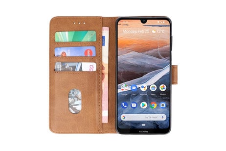 BAOHU Hoesje Geschikt voor Nokia 3.2 - Kaarthouder Book Case Telefoonhoesje - Bruin