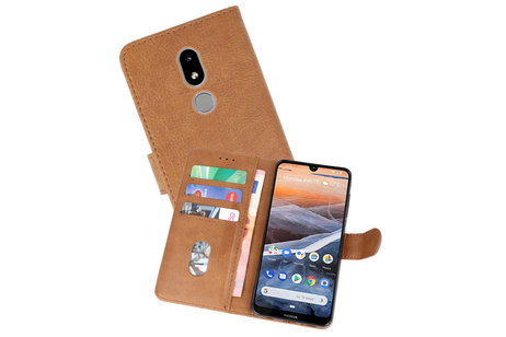 BAOHU Hoesje Geschikt voor Nokia 3.2 - Kaarthouder Book Case Telefoonhoesje - Bruin