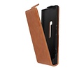 Bruin Lederen Flip Case voor de Nokia Lumia 920