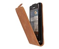 Bruin Lederen Flip Case voor de Samsung Galaxy S2 I9100