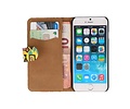 Gele kunst hoesje booktype wallet cover Hoesje - Geschikt voor Apple iPhone 6/6s