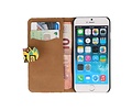 Gele kunst hoesje booktype wallet cover Hoesje voor Apple iPhone 6/6s